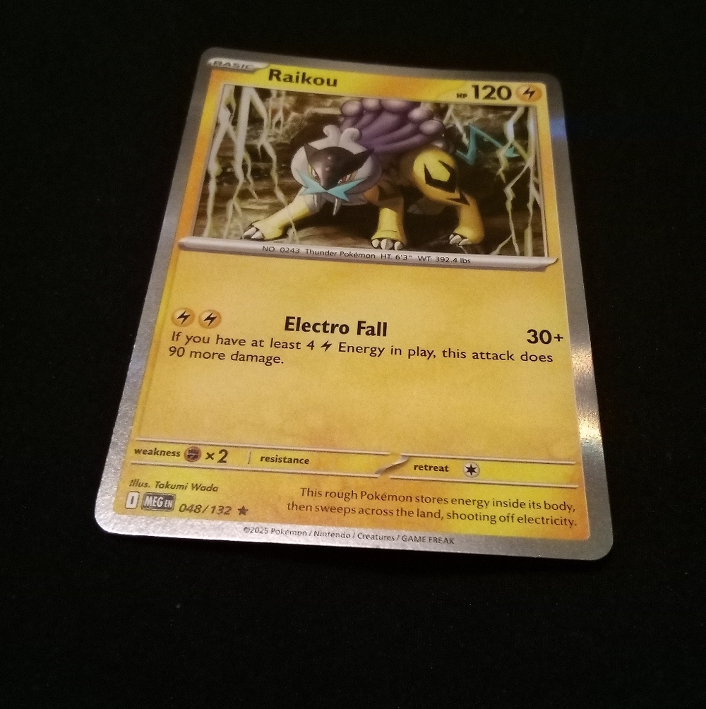 Pokemon Raikou 048/132 Mega Evolution Rare Cosmos Holo